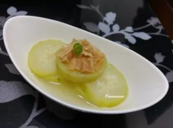 瑤柱節瓜片 + 蒸煮白飯