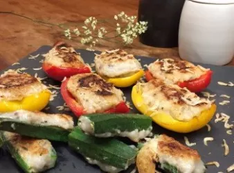 《秋葵，彩椒@雙魚滑》