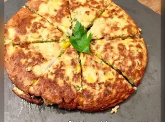 《南瓜、海鮮pancake》