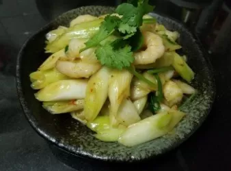 虎蝦炒大蔥