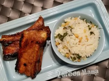 磨豉金沙骨菜飯