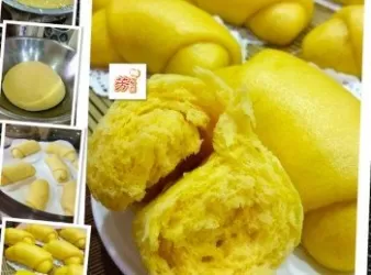 简易家庭式南瓜馒头（造型有可爱吗。。？）