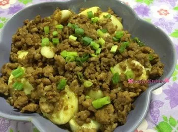 肉碎扒香煎玉子豆腐