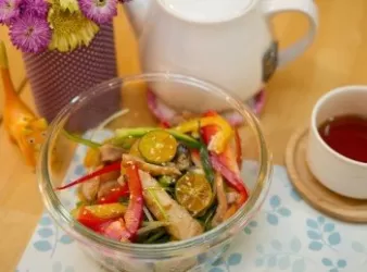 【吳双の愛妻料理】彩椒涼拌脆皮雞