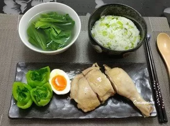 花雕鹹雞髀菜飯