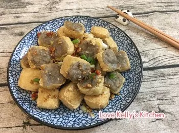 [囗痕小食] 椒鹽魚肉釀豆卜