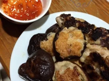 蝦滑釀冬菇, 茄子