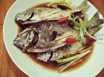 清蒸黑蒜象魚【澎湖野生水產】【富陽黑蒜】