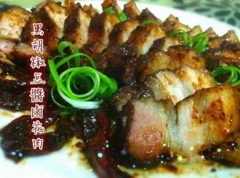 ★黑胡椒豆醬鹵花肉★