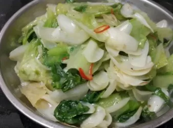 椒絲腐乳鮮百合炒生菜