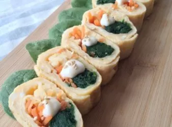 菠菜甘筍蛋卷 시금치당근계란말이