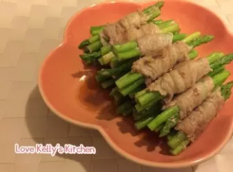 鮮露筍豬肉卷
