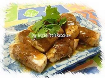 黑椒汁肥牛豆腐卷