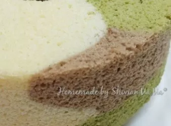 三色戚風蛋糕*