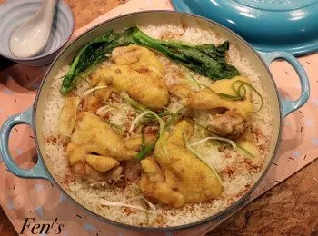 沙姜鹽焗雞翼飯（簡易版）