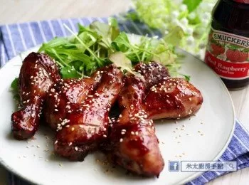 《紅莓醬烤雞腿》