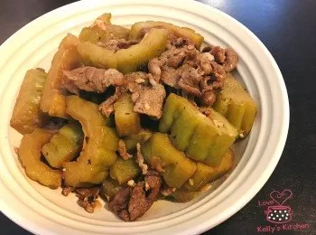 [家常小炒] 涼瓜炒羊肉片