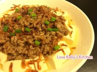 櫻花蝦肉碎扒豆腐