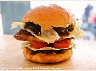 麻辣黑木耳豬排小漢堡．柯媽媽の植物燕窩