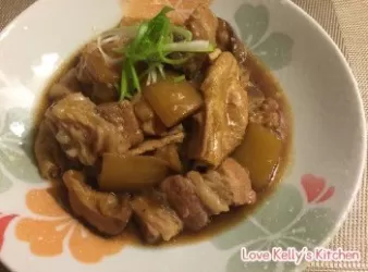 節瓜冬菇枝竹炆腩排