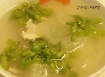 冬瓜夜香花瘦肉湯