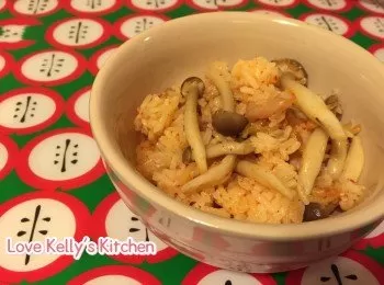 韓式泡菜本菇肉碎炒飯