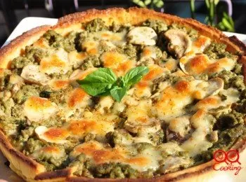 塔香茄泥磨菇派